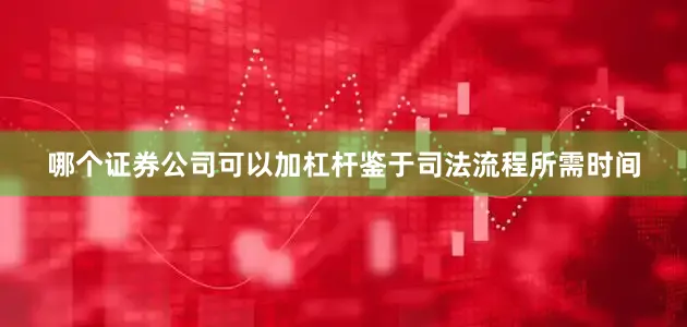 哪个证券公司可以加杠杆鉴于司法流程所需时间